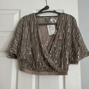 ASOS petite sequin crop top